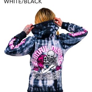 Beautiful disaster tye dye sweatshirt "to love me" NWOT